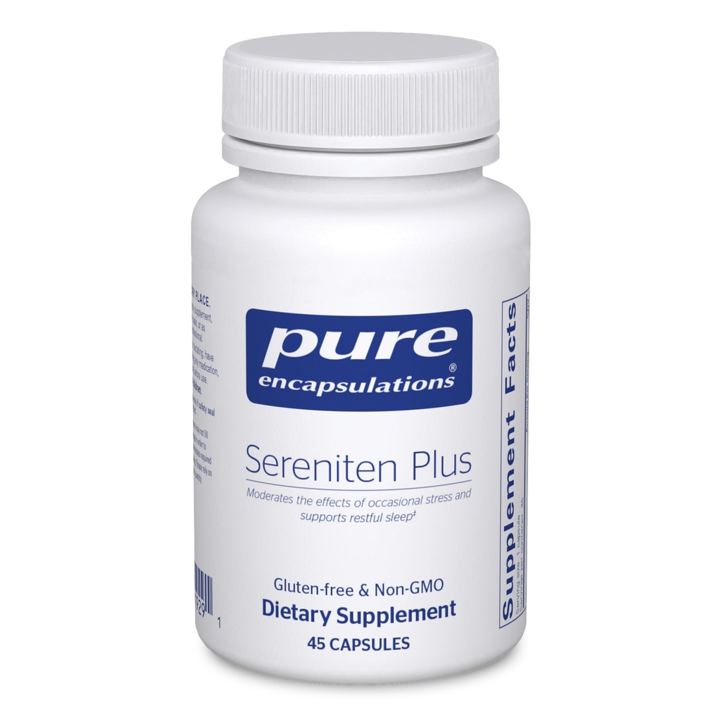 Pure indkapslinger Sereniten Plus Mex124; Support til lejlighedsvis stress og afslappende søvn * Mex124; 45 kapsler
