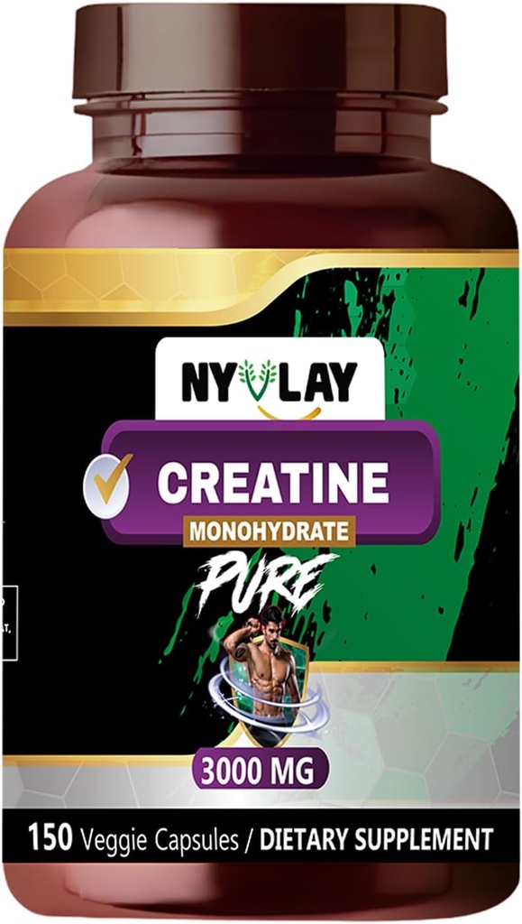 Creatin monohydrat 3000 MG 150 Kapsler er 124; Kosttilskud er 124; Ekstra styrke Natural Formulering er 124; Support Strength & Energy