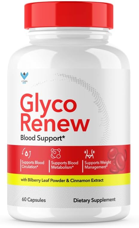 Glyco Renew Blood Support - GlycoRenew piller Original formel Glycogen Clean Advanced Extra Strength, Glycol Fornyelse Kapsler Rengjorte naturlige ingredienser (60 Caps)