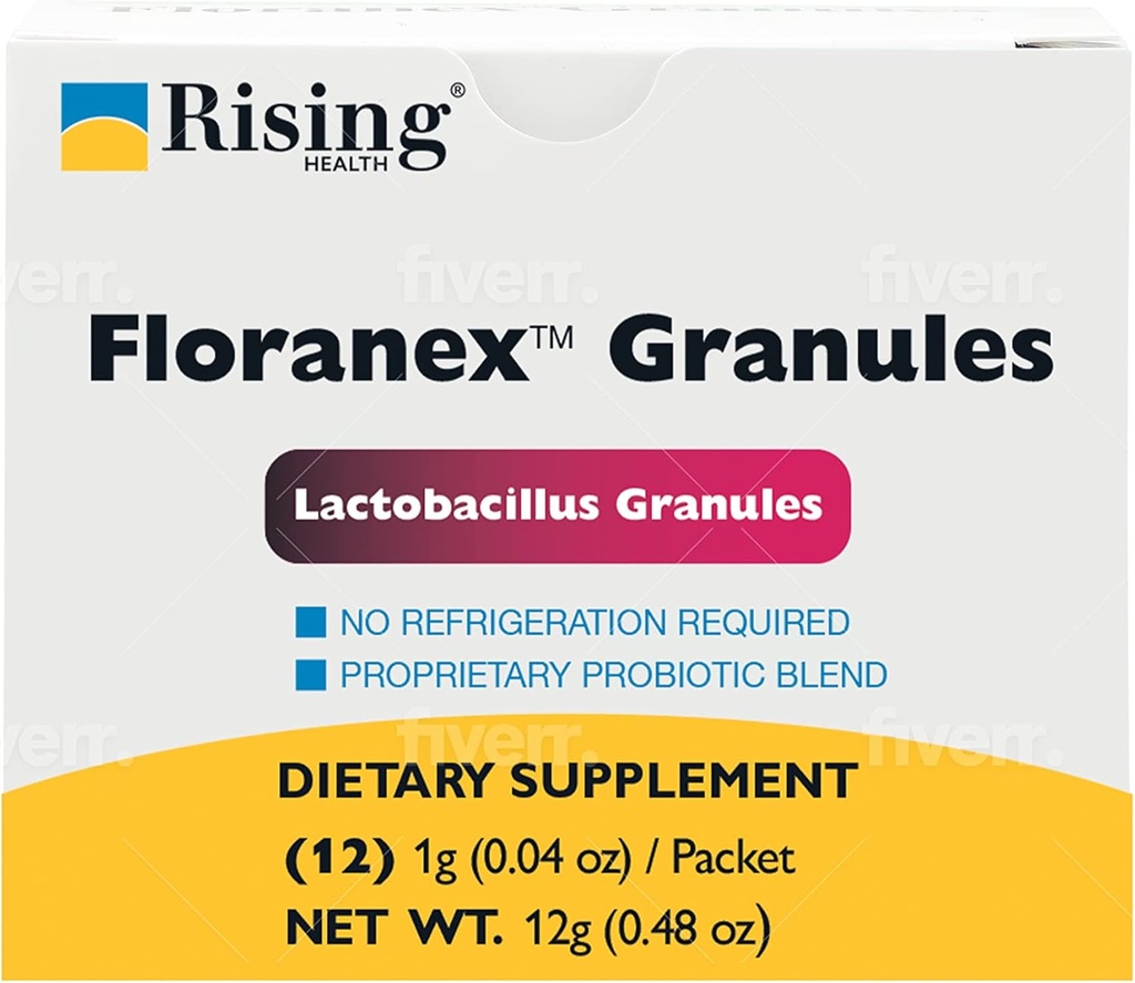 Stigende sundhed - Floranex Granules - Lactobacillus Granules Probiotiske Kosttilskud - 12 Pakker