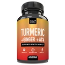 Envy Nutrition gurkemeje & Ingefær supplement kapsler med Apple Cider Vincire - Forstærket Immunitet & Metabolisme Support - 95% Curcuminoids, Bioperine (Black Pepper) for Superior Absorption - 60 Caps