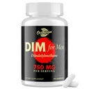 DIM til mænd 750MG - Hormonbalance, Østrogen Support til mænd, DIM tillæg, Detox, Vitality & Fitness Performance-Chrysin & Black Pepper Extract, 60 kapsler (1 flaske)