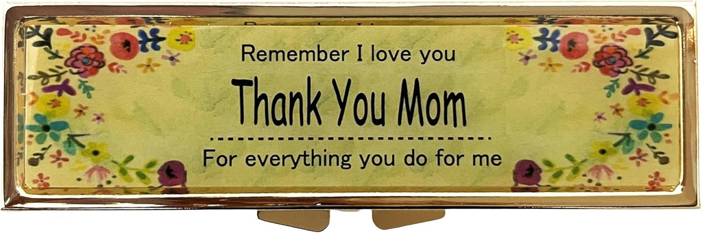 AmyZone Pill Organizer Weekly 7 Dag med Reminder Travel Portable Compact Pill Box Pill sag til at holde vitaminer / Tylenol / Fish Oil / Kosttilskud / Meds / Tablet til purse / Pocket (Tak mor)