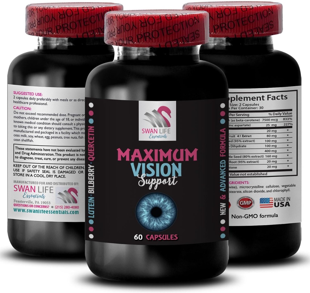 Nærmere oplysninger - EYE VISION SUPPLEMENT - Vision klarhed, Focus linse, Sharp billeder, Crisp fokus, Ren opfattelse, Bright detaljer, Fokus fordel, Bedre billede, Vivid vision 1 Flaske 60 Kapsler