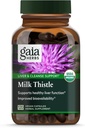 Gaia urter Milk Thistle - Lever supplement & rense støtte til at hjælpe med at opretholde sund lever funktion * - 120 Vegan kapsler (40-dages forsyning)
