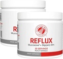 Reflux fordøjelsestillæg - Peach Mango Flavor - Hver tub = 30 Scoops = 30 Serveringer - Mucosal support for syre spørgsmål - med Mucosave FG og Slippery Elm Bark (2 Tubs)