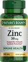 Naturens Bounty Zink 50mg • 124; immunsystem, hud, & antioxidant helbredssupport • 124; Bidrager til DNA dannelse • 124; Vegetar, Non- GMO, Gluten fri • 124; 100 kapsler, 1 Servering per dag for daglig sundhed