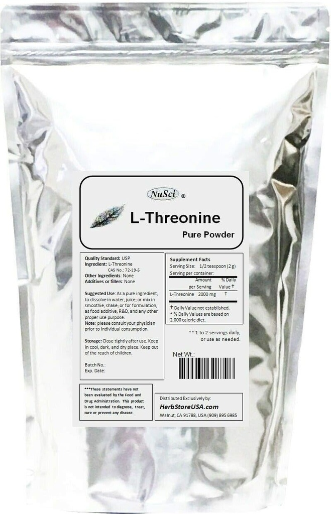L- Threonin Powder Pure (100 Bedste (3, 52 oz))