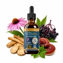 MunoMax - Avanceret immunforsvar supplement - Flydende levering til bedre absorption - Echinacea, Astragalus, Reishi, Goldenseal, Elderberry & mere!