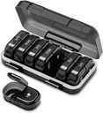 Ugentlig Pill Organizer 2 gange om dagen, AM PM Pill Organizer 7 dage, Portable Pill Case 14 dage, Fugt Bevis Stor Pill Dispenser, Stor rejse Pill Box for vitaminer kosttilskud (sort)