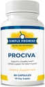 Simple løfte Prociva - Arjuna Bark ekstrakt hjerte sundhed supplement med folinsyre, D-vitamin & Magnesium - Herbal blodtryksstøtte & sund hjerte vedligeholdelse for mænd og kvinder - 60 kapsler
