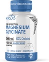 Naturens Fusioner Nutri Pure Magnesium Glycinate 3680mg - (Giver 480mg Elemental Magnesium), Chelated for High Absorption, Non- Buffered for Maximum Potency, 120 Kapsler