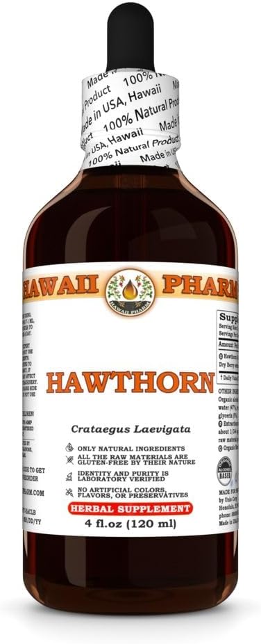 Hawthorn Extract, Tincture for Heart Wellness, Understøtter cirkulering, fremmer Lipid Balance, Antioxidant Rich, øger immunstyrke - 4 fl.oz