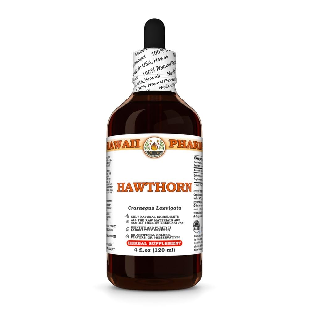 Hawthorn Extract, Tincture for Heart Wellness, Understøtter cirkulering, fremmer Lipid Balance, Antioxidant Rich, øger immunstyrke - 4 fl.oz