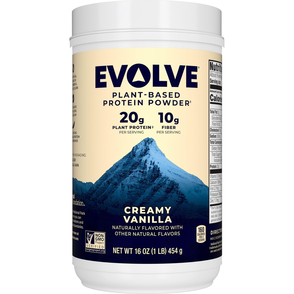 Evolve Protein Powder, Ideel Vanilla, 20g Protein, 1 Pund