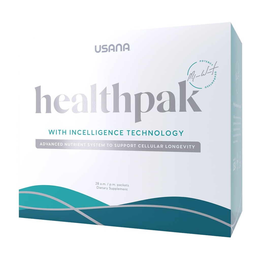 USANA HealthPak with InCelligence Technology and Essential Nutrients and Antioxidants to Support Total Body Health* – Convenient Daily AM/PM Packets – 56 Packets – 28 Day Supply
