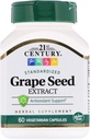 21. århundrede Grape Seed Extract, 60 Caps