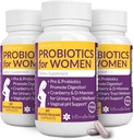 Probiotika til Women- 3 Pack (180 kapsler) - Ultimate Flora Bloom Probiotic Supplement for Women - Sund vaginal Odor Probiotic - Formel for pH balance, UTI, BV & GBS Relief