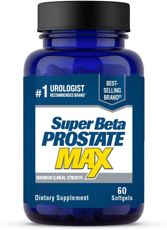 SUPER BETA PROSTATE Max - Advanced Saw Palmetto Prostate Support Supplement for mænds sundhed, 60ct