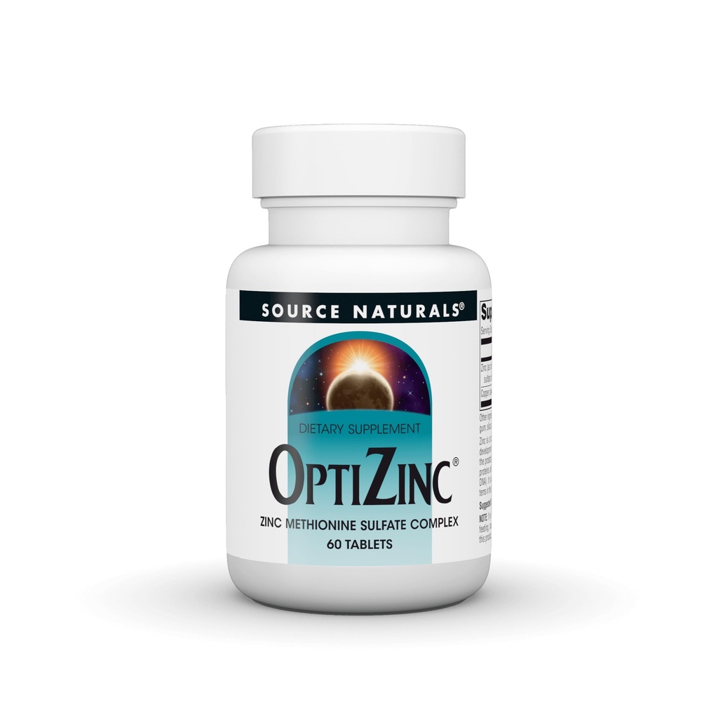 Kilde Naturals OptiZink Zink Methionin Sulfat- kompleks & Kosttilskud - 60 tabletter