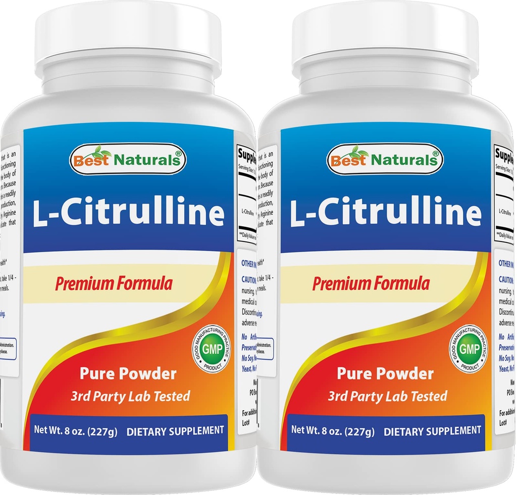 Bedste Naturals L- Citrullin Powder 8 OZ (8 OZ (pakke med 2))