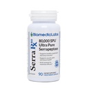 Serra-RX 80.000 SPU Serrapeptase - Acid-resistent Proteolytisk Systemisk Enzyme, Non- GMO, Gluten Free, Vegan, Understøtter Sinus & Lung Health, 90 Veg Kapsler