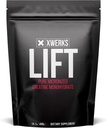 Xwerks Lift Mikroniseret Creatine monohydrat pulver, Unflavored, 80 Servering, 100% Pure Natural 5000mg Creatine Formel, Meget Opløselig Mass Gainer supplement, Pre Workout for Muscle Growth Recovery
