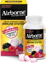 Airborne C 1000mg (per servering) Meget berry tyggetabletter (32 Tæl i en kasse), Glutenfri immunsupport supplement, med Vitamin A C E, ZINC, Selenium, Echinacea & Ingefær, Antioxidanter
