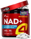 NAD Plus Supplement 1400mg - NMNH Supplement Alternative Understøtter sund aldring Complex med Nicotinamid Riboside & Gotu Kola, Collagen - Kraftfuld NAD + Formel for energi, hud og kognitiv, 60 Caps