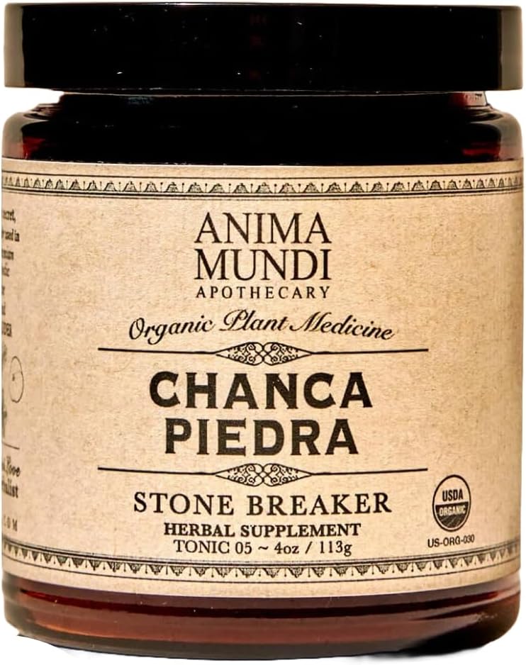 Anima Mundi Apothecary Stone Breaker Chanca Piedra Powder for Tea - Wildcrafted Chanca Piedra Extract - Lever, Gallblære & Nyre Cleansing Support (4oz / 114g)