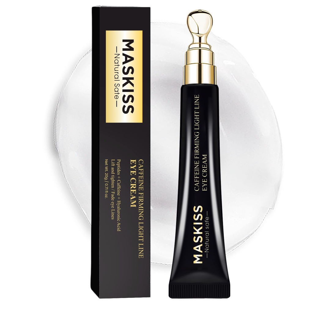 Under Eye Cream for Wrinkles, hud renewing Eye Cream med peptider + koffein til mørke cirkler og puffiness, Anti Aging, Reducere fine linjer og under Øyebags, duft fri