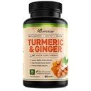 Nature 's Base Gurkemeje og Ingefær Supplement - med Curcumin, Apple Cider Vincipes & BioPerine Black Pepper Extract - 95% Curcuminoider - 60 kapsler