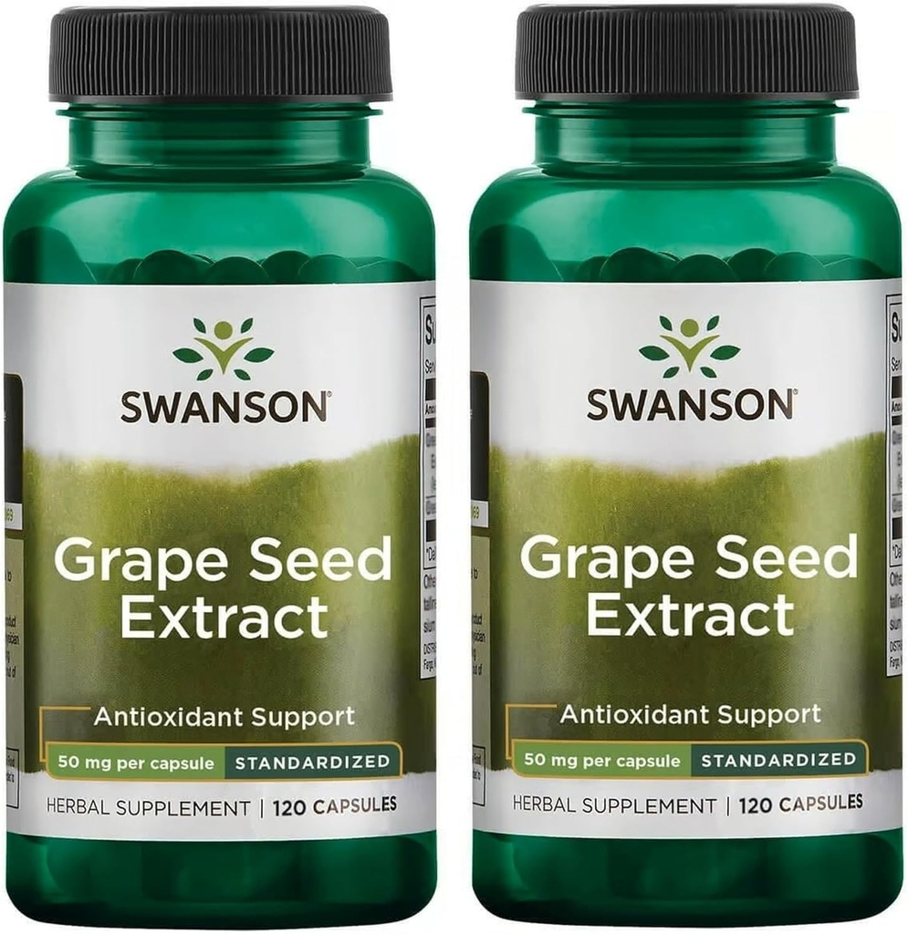 Swanson Grape Seed Extract (Standardized) 50 Milligram 120 Kapsler (2 Pack)