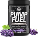 PMD Sports Pump Fuel Ultra Insanity - Premium Pre Workout Powder & Muscle Pump, Greater Focus, Endurance & Recovery, Premium Creatine, Arginine & Beta Alanine - Wild Grape Gusher (30 Servings)