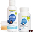 Core Med Science Liposomal Glutathione Soft Gels & Liquid Supplement Bundle for energi, hjerne sundhed, hud og lever sundhed