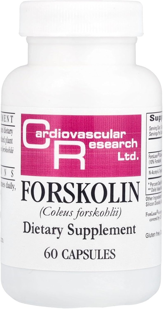 Kardiovaskulær forskning Forskolin, hvid, 60 Greve