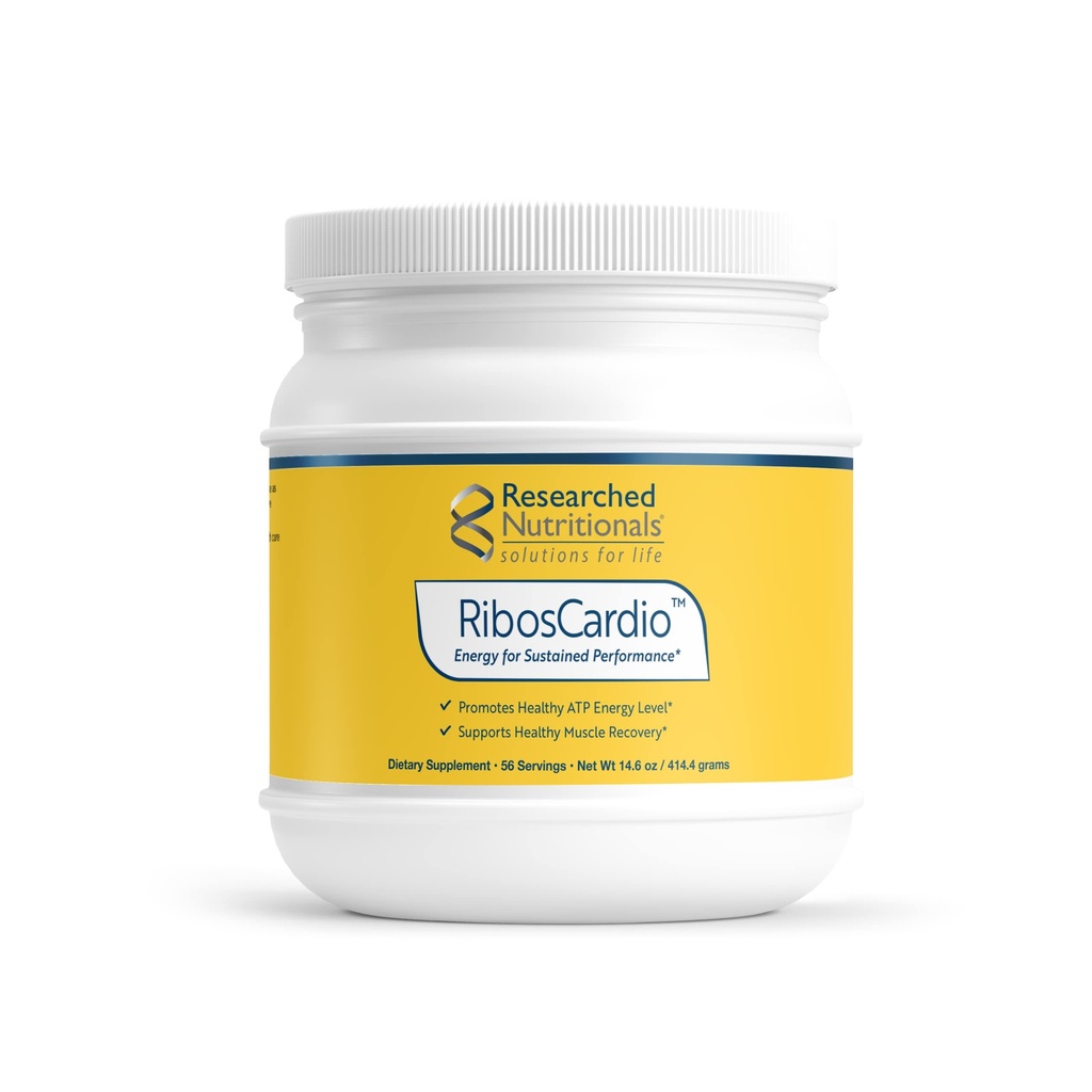 Forskede næringsdeklarationer RibosCardio ATP Energy Powder - D Ribose & L Carnitin supplement med Magnesium, Malic Acid - Understøtter muskel opsving, hjerte sundhed & hjerne sundhed (41,4 g)