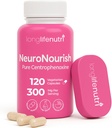 NeuroNourish (Centrophenoxin) 300mg - DMAE & pCPA, 120 Vegetariske Kapsler, 4-måned Supply, Natural Nootrop til styrkelse af hukommelse, fokus, & kognitiv funktion, GMP Certificeret, Made in USA