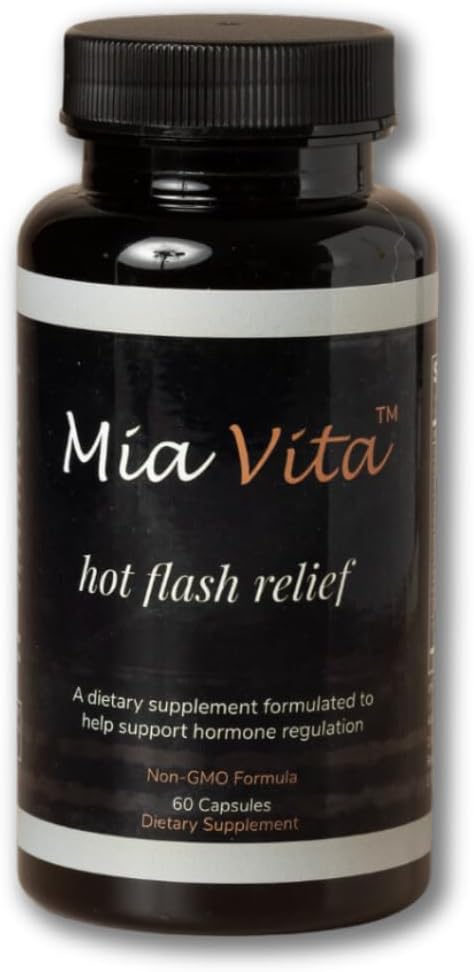 FEMMEPHARMA Mia Vita Hot Flash Kosttilskud til menopause Non- GMO Natural Hormone Regulations for Night Sweats Black Cohosh & Dong Quai 60 Kapsler (30 dages forsyning)