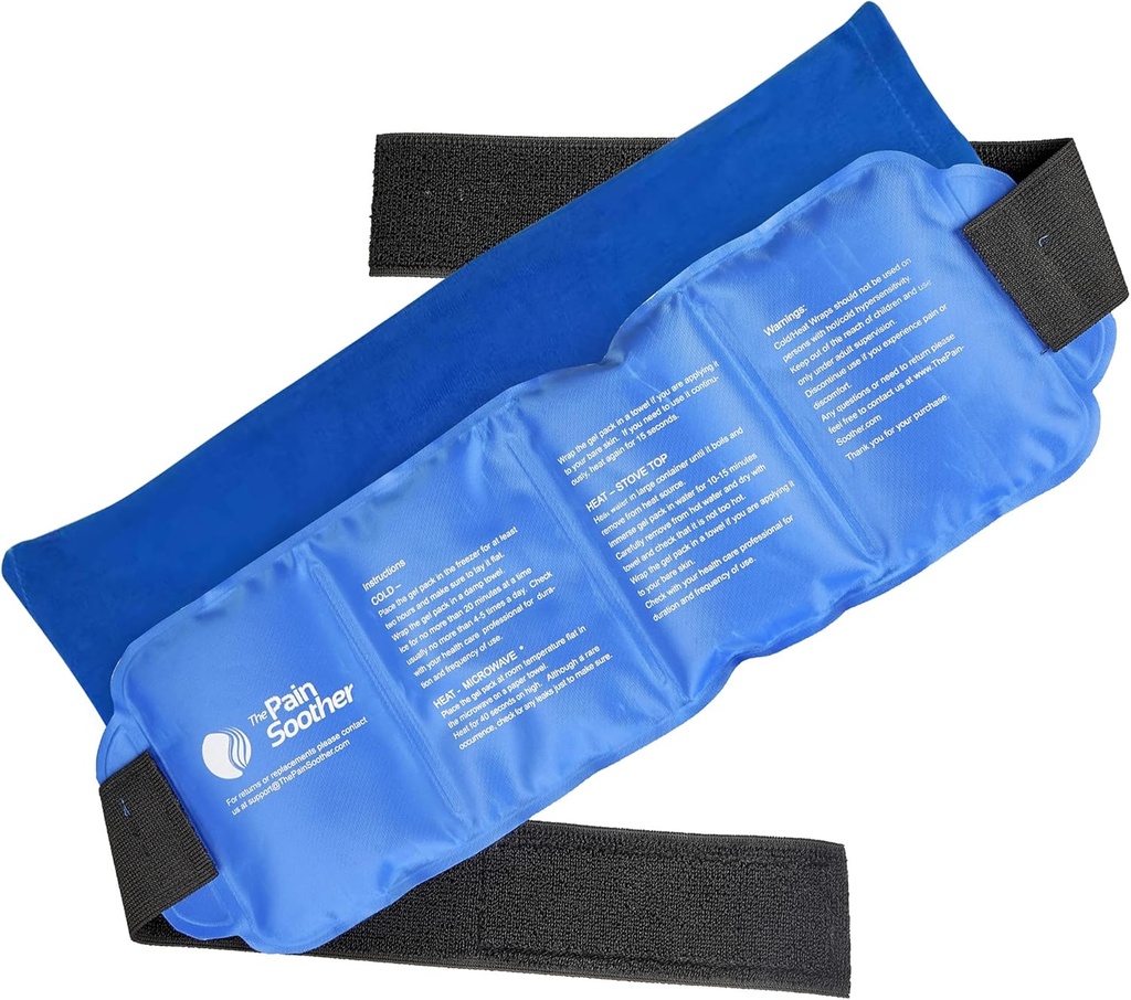 Overdimensioneret Rebruble Hot & Cold Gel Ice Pack Wrap til varm komprimere og kold terapi for Hip, Ankle, Tilbage, Skulder, Knee, Arm, Neck, albue,
