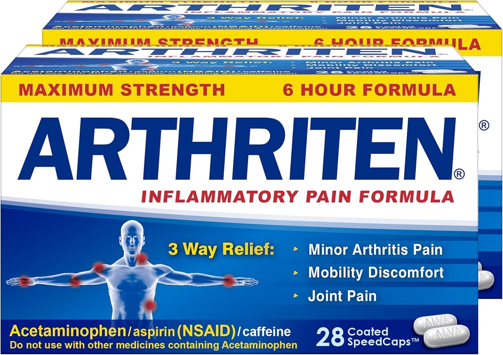 Inflammatorisk smerteformel - maksimal styrke - 6 timers formel - 28 kapsler (pakke med 2)