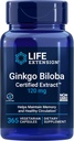 Life Extension Ginkgo Biloba Certified Extract ™, 120 mg, Hjælper Opretholde hukommelse & kognition, Gluten- Free, Non- GMO, Vegetar, 365 kapsler
