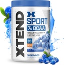 XTEND Sport BCAA Powder Blå Raspberry Ice - Elektrolyte pulver til inddrivelse & hydrering med Aminosyrer - 30 Servering