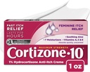 Kortison 10 Maksimal styrke Feminin Itch Cream, 1% Hydrocortison, 1 oz.