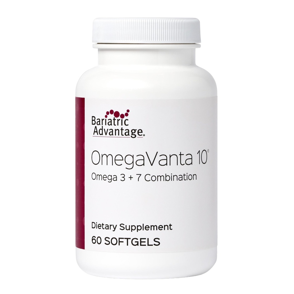 Bariatric Advantage OmegaVanta 10 - Omega Fish Oil - Beriget EPA & DHA - Enteric Softgel Design - Understøtter hjerte sundhed * - Natural Lemon Flavor - 60 Softgels