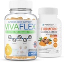 TerraForm Nutrition Joint Relief Combo Pack - Vivaflex Plus Gurkemeje - Bedste fælles kosttilskud til at lette fælles ubehag & fremme mobilitet - 1 måned Tilgang
