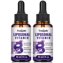 Liposomal vitamin B Complex flydende sublingual B Complex vitaminer supplement til kvinder Mænd Forbedret Absorption Metyleret B12, B1, B2, B3, B5, B6, Folate, Biotin til energi og immunforsvar Support-4.0 oz