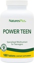 NaturesPlus Kilde til Life Power Teen - 180 vegetariske tabletter - Teen Multivitamin med mineraler & hele fødevarer til Mental Focus, Energy Booster - Gluten- Free - 90 Servere
