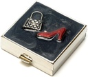 9311 Square Lille Pill Box Organizer Black Red Gold Kvinder rejse Pill sag Purse Pocket Container Daglig Portable Medicin Vitamin Box Medicin supplement Mini Storage