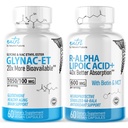 Naturens Fusions GlyNAC- ET (60 kapsler) - R Alpha lipoinsyre 600 mg (60 kapsler) - Anti Aging Bundle